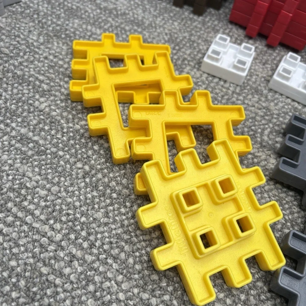 Little Tikes Waffle Blocks Building Set Over 100 Pieces Barns Houses Train Depot